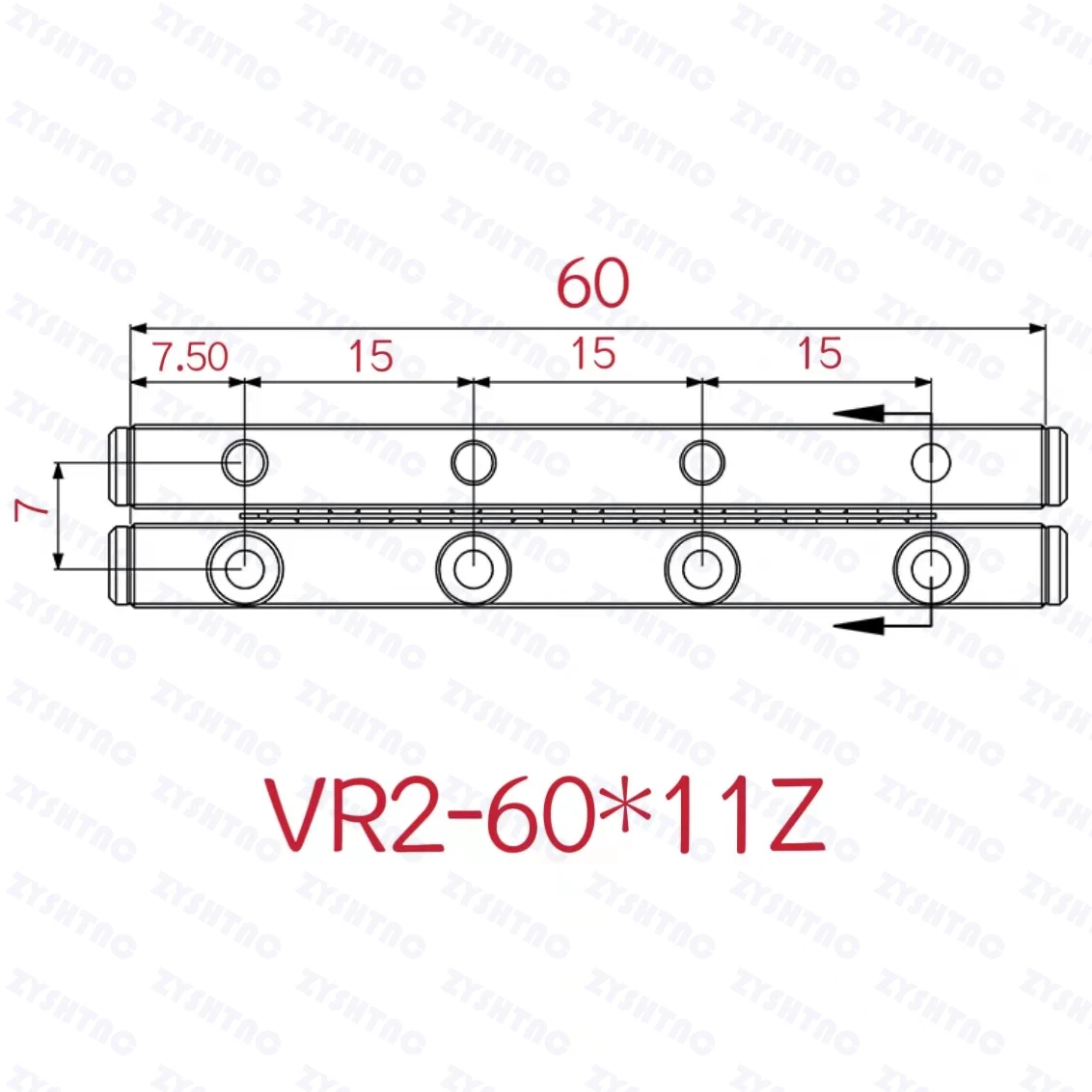 

VR2 CRV2 NV2 Направляющая с поперечными роликами VR2030/2045/2105/2090 VR2-30/45/60/75/120/150 Высокоточный линейный рух Высокая скорость Низкий уровень шума