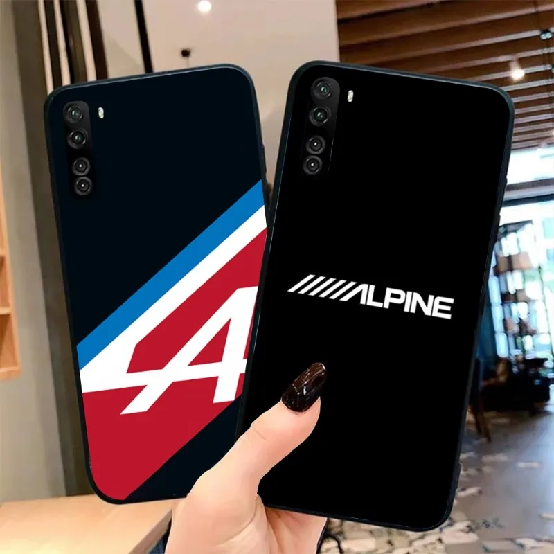 

Alpine Logo Tricolor French Phone Case for OPPO Find X5 X3 X2 A93 Reno 8 7 Pro A74 A72 A53 Black Soft Cover Funda Shell