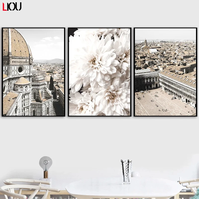 Венеция Пляж Лодка ракушка девушка Далия фотокартина на холсте скандинавские