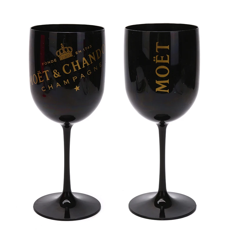 

500ml 16oz Wine Glass Party Champagne Coupes Plating Moet Wine Cup Goblet Electroplated Cocktail Plastic Cups Christmas Gifts