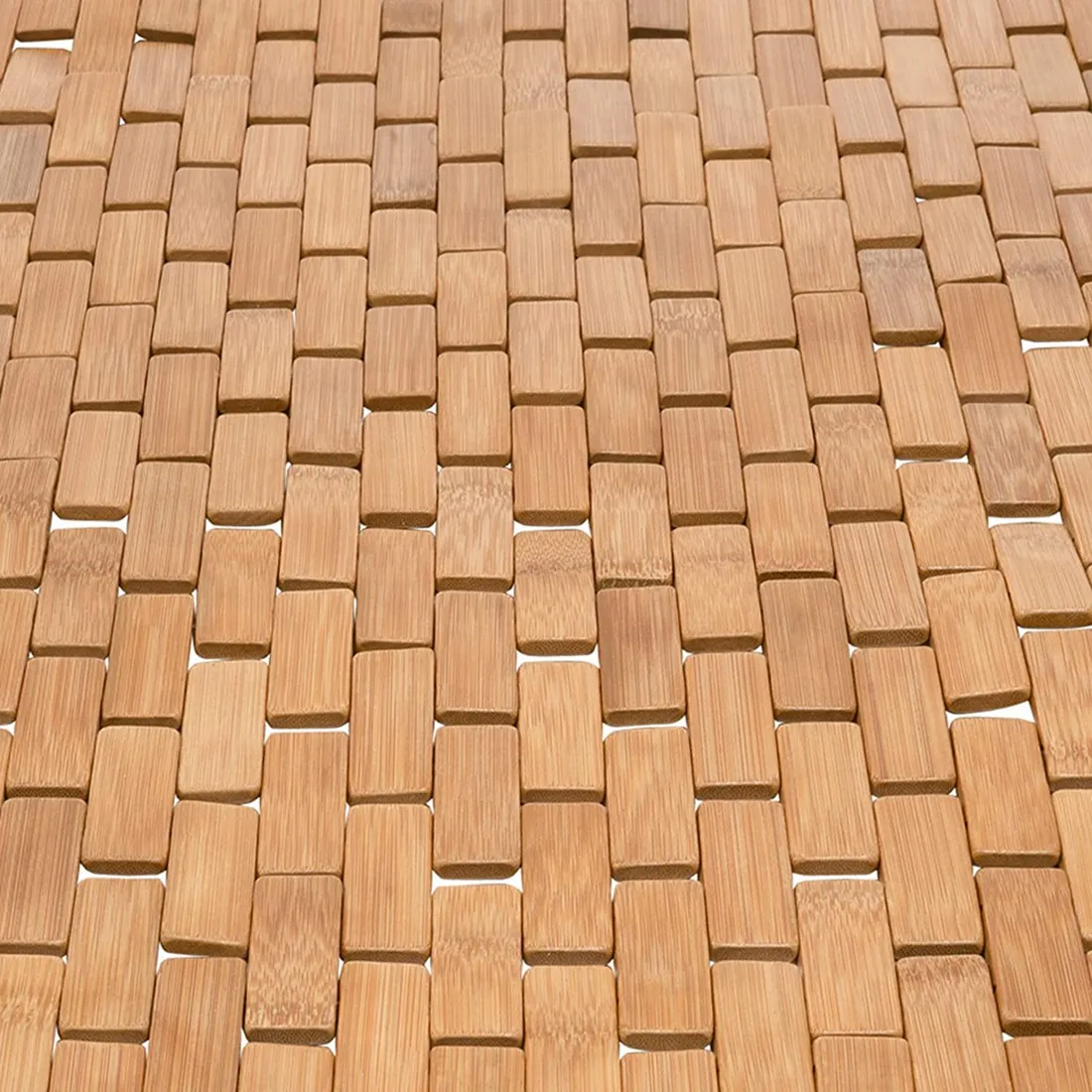 

Bamboo Non-Slip Bath Mat with Roll-Up Design for Spa Sauna - Indoor Outdoor Use for Kitchen Bedroom Bathroom Toilet