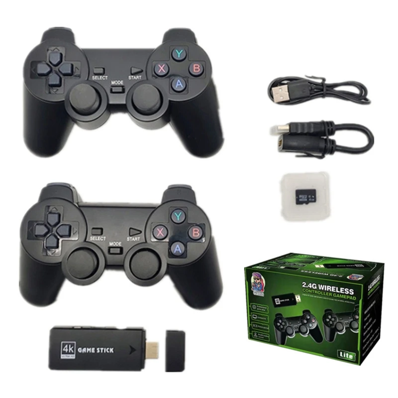 

Video Game Stick 4K Console 4G/32G Built-in 10000 Games Retro Handheld TV Game Console Wireless Controller For PS/GBA