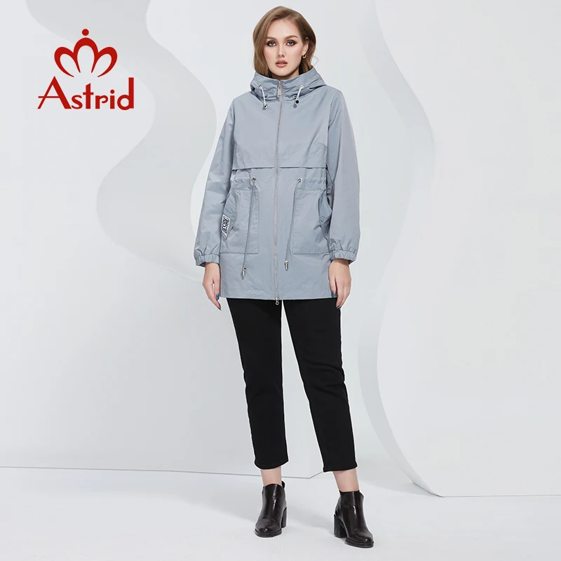 Astrid Новый Женский Тренч Женская куртка негабаритная ветровка с капюшоном