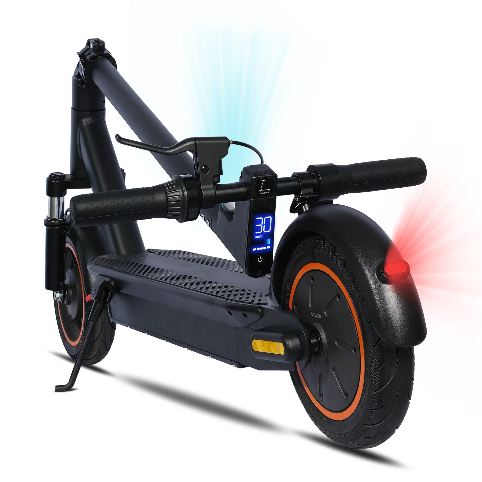 Фото HEZZO G30 Складной электрический самокат G30 19Mph 35Miles Long Range с передней подвеской City Escooter Patinete Electrico №1
