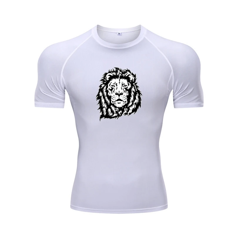 

Футболка мужская с забавным принтом льва, 100% хлопок, круглый вырез, короткий рукав, свободная рубашка, лето