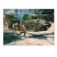 t 37 tanks infantry ww ii panzer poster soviet military picture wall hanging vintage kraft paper print painting wall decoration