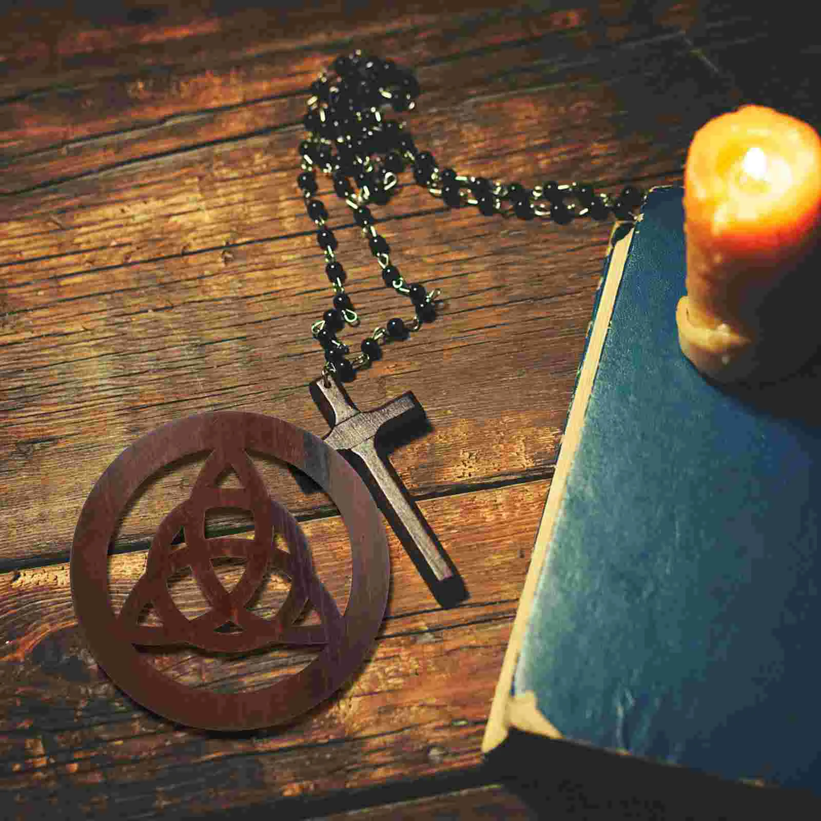 

Altar Tile Wooden Wall Pentagram Pentacledolls Decor Celtic Sign Ornament Grid Crystal Plaque Decorations Geometry Wood Board