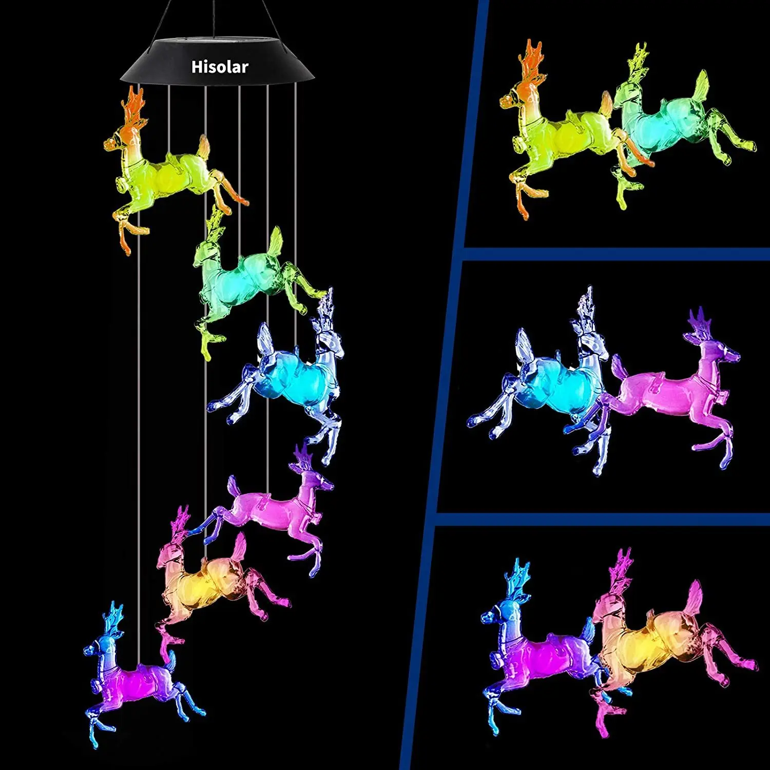 

Solar Hummingbird Wind Chime Light Outdoor Light Crystal Ball Hummingbird Waterproof Messenger LED Light Garden Landscape Light
