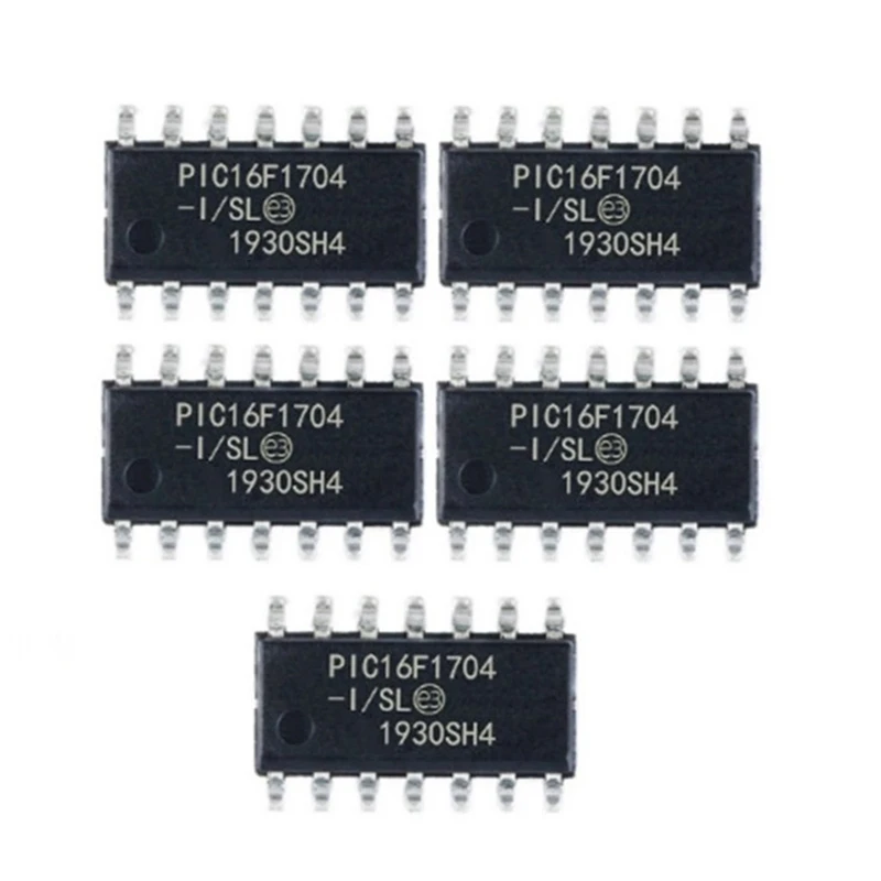 

5PCS PIC16F1704 PIC16F1704-I/SL SOP14 Chip For S9 L3+ S17+ T17 U3 APW9 U12 Hashboard Repair