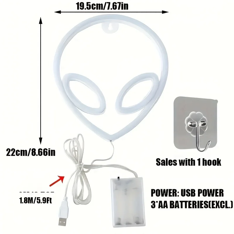 Неоновые Настенные Светильники С Питанием От Usb/аккумулятора Декоративное