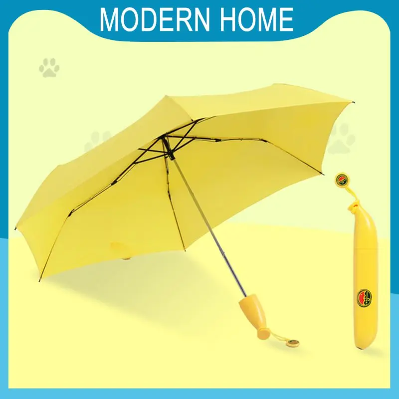 

Folding Parasol Rainy Fashion Mini Uv Windproof Banana Umbrella Creative Fruit Umbrellas For Women Men New Cute Hot Novelty 2023