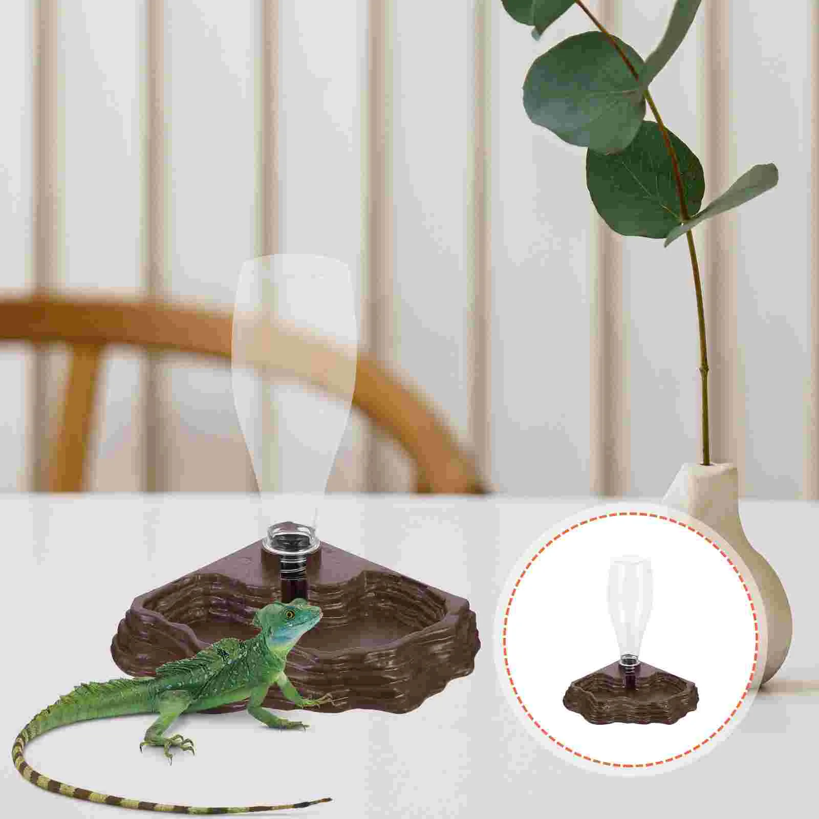 

Small Tortoise Waterer Compact Reptile Household Dispenser Convenient Daily Dish Floor