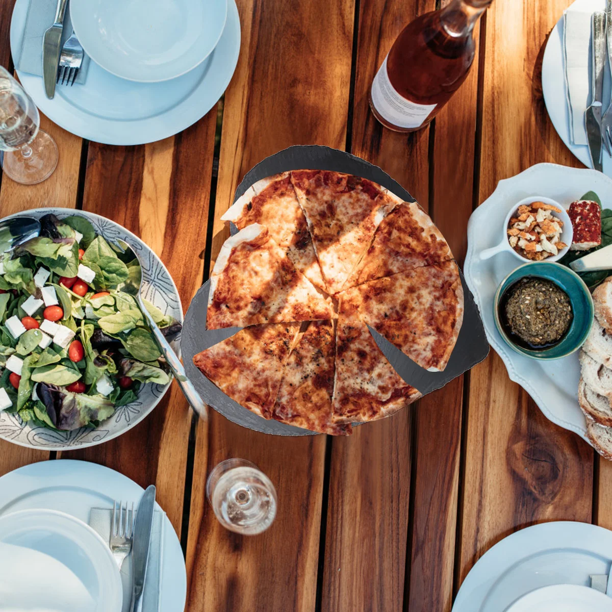 

Slate Plate Platter Serving Board Boards Cheese Tray Cutting Appetizer Charcuterie Fruit Bread Pizza Steak Sushi Dish