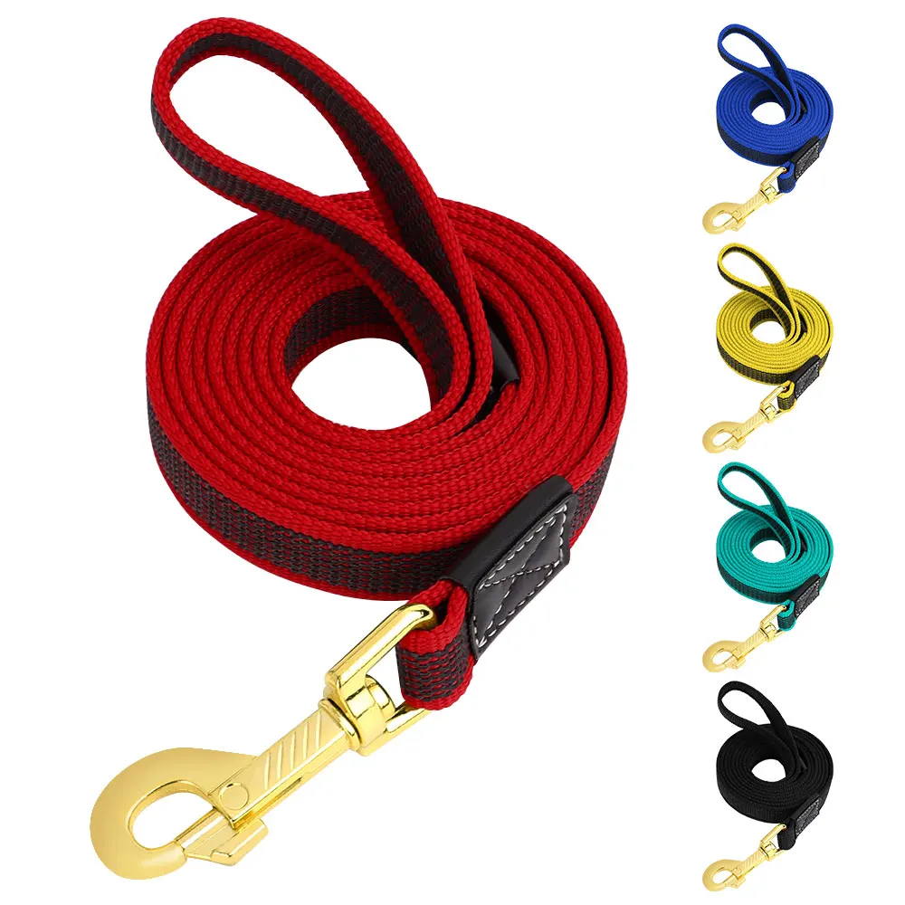

2m Long Dog Leash Pet Lead Non-Slip Rubber Nylon Training Walking Rope Dog Leashes For Small Medium Large Dogs