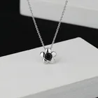 VOQ серебряный цвет черный Один бриллиант маленький цветок ожерелье пять лепестков цветок цепь ключицы Дамский подарок ювелирные изделия