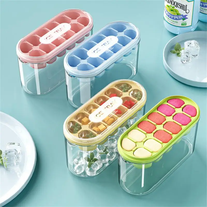 

Single Double Layer Ice Cube Mold 12 Colored Ice Hockey Balls Mold Round Ice Tray Mold Food Grade Reusable Ice Maker Tools