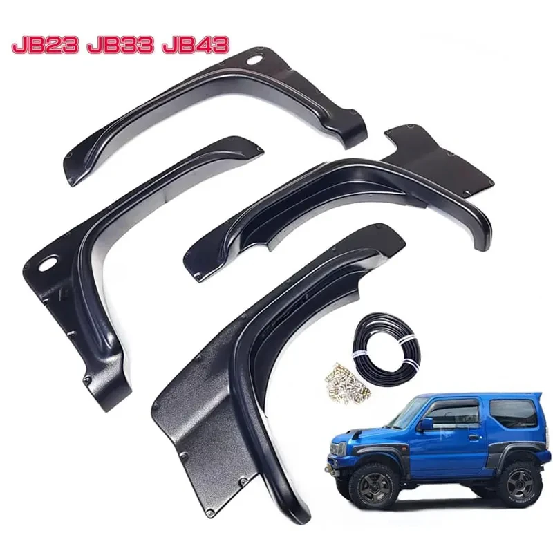 Фото Расширители колесных арок из АБС-пластика для Jimny JB23 JB33 JB43 1998-2018 годов выпуска, детали для тюнинга внедорожников. №2