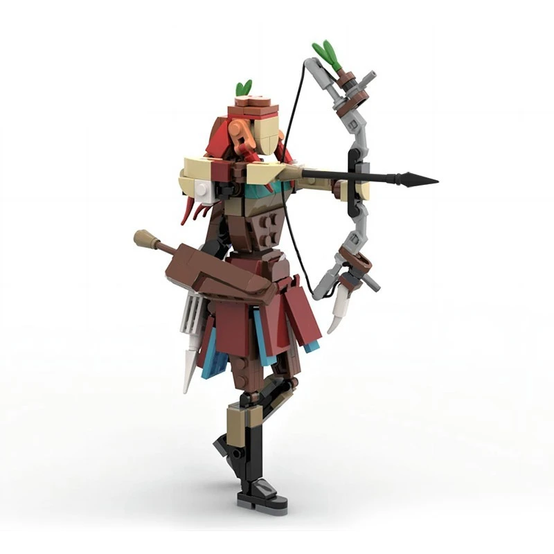 

MOC Horizon Character Aloy Building Blocks Set Zero Dawn Figures Bricks for Children Brickheadz Model Display Toys Birthday Gift