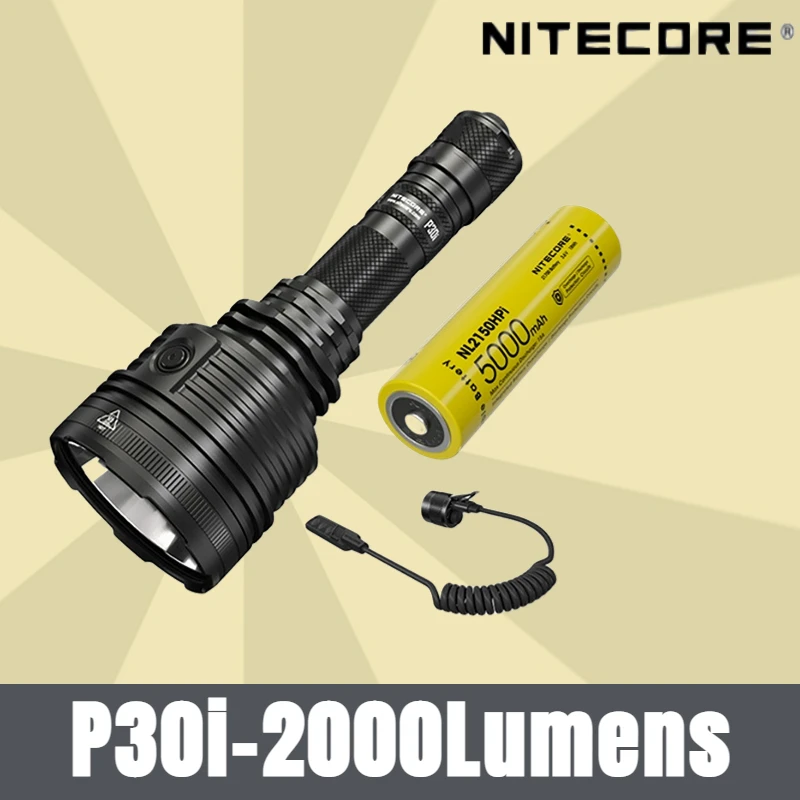

NITECORE P30i USB-C Rechargeable 2000Lumen Hunting Flashlight With 5000mAH Battey Rsw2i Remote High-Powerful Spootlight