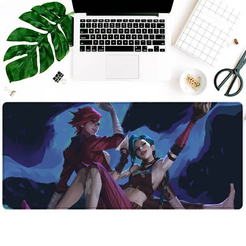 2020 Arcane Jinx коврик для мыши ПК ноутбук геймерский аниме нескользящий клавиатура