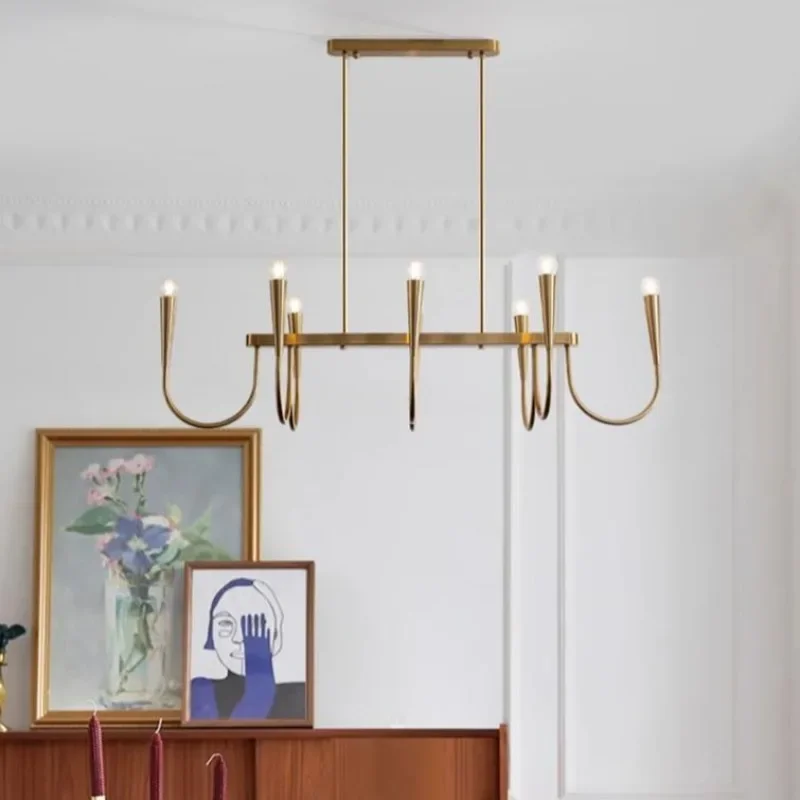 Люстра с откидной кронштейном середины века роскошная американская черная