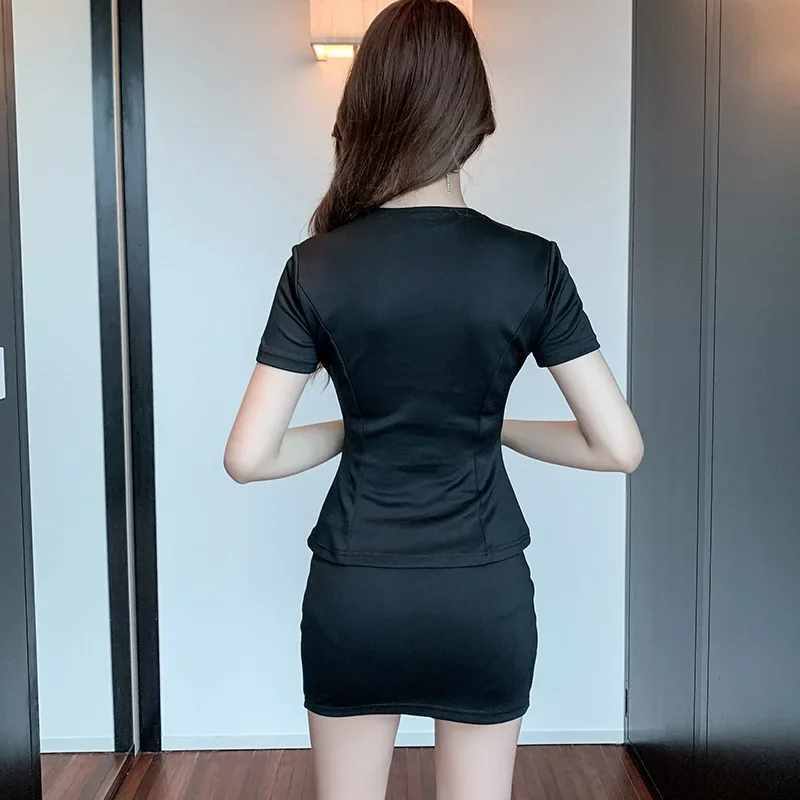 Женская рабочая одежда рубашка костюм с короткой юбкой для отеля официанта