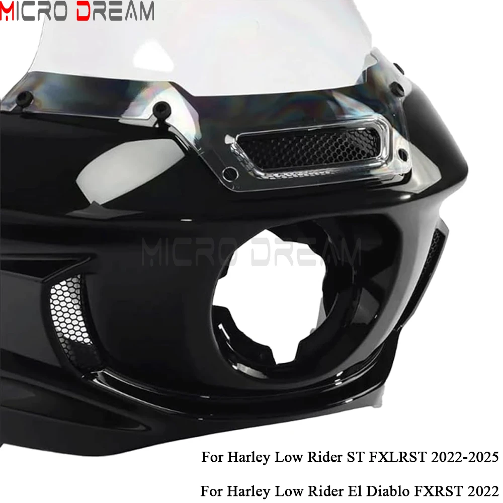 Фото Вентиляционная решетка для мотоциклов Harley Low Rider ST FXLRST Low Rider El Diablo FXRST 2022-2025, черная, сетчатая, для обтекателя №2