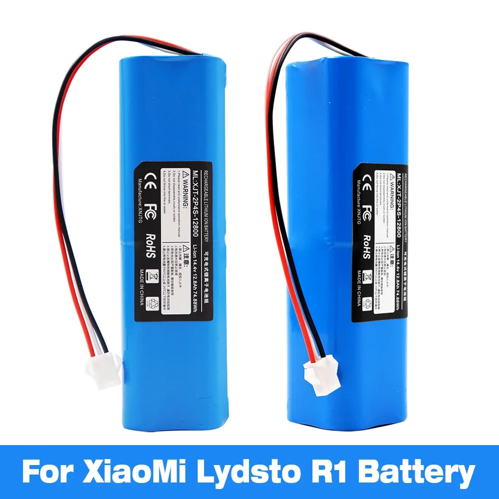 

2022 обновленная литий-ионная аккумуляторная батарея Lydsto R1 для робота-пылесоса XiaoMi R1, аккумулятор емкостью 12800 мАч