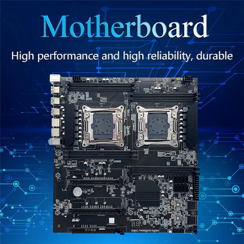 

X99 Dual-Socket Motherboard with E5-2620V3 CPU+Thermal Pad+Switch Cable+Bezel LGA2011-3 Dual CPU DDR4 RAM Slot 8XSATA2.0