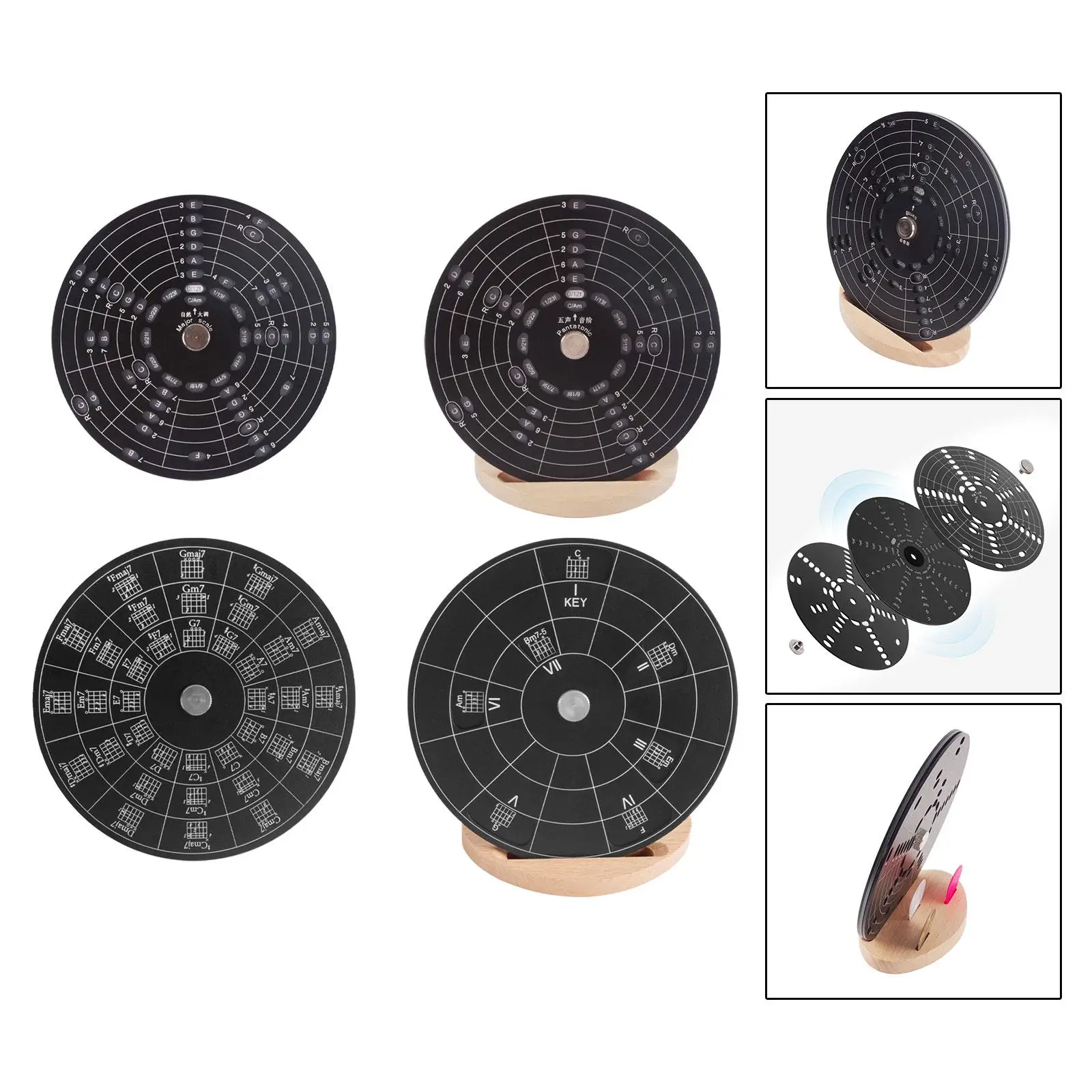 Устройство Circle of Fifths Chords музыкальное колесо из алюминиевого сплава для обучения