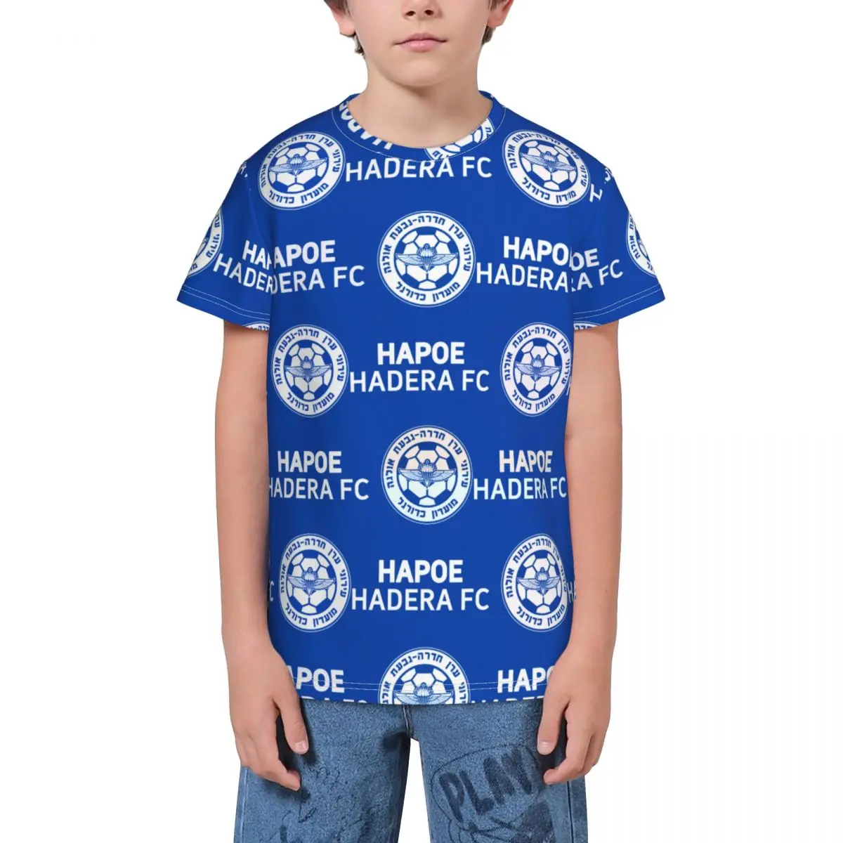 

Israel Hapoel Hadera FC Fashion Teen Summer Short Sleeve T-Shirt Boys and Girls Tops T-Shirts