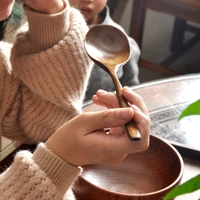 natural nanmu large soup scoops long handle cooking scoop wood rice spoon soup ladle catering tableware kitchen utensil zb639