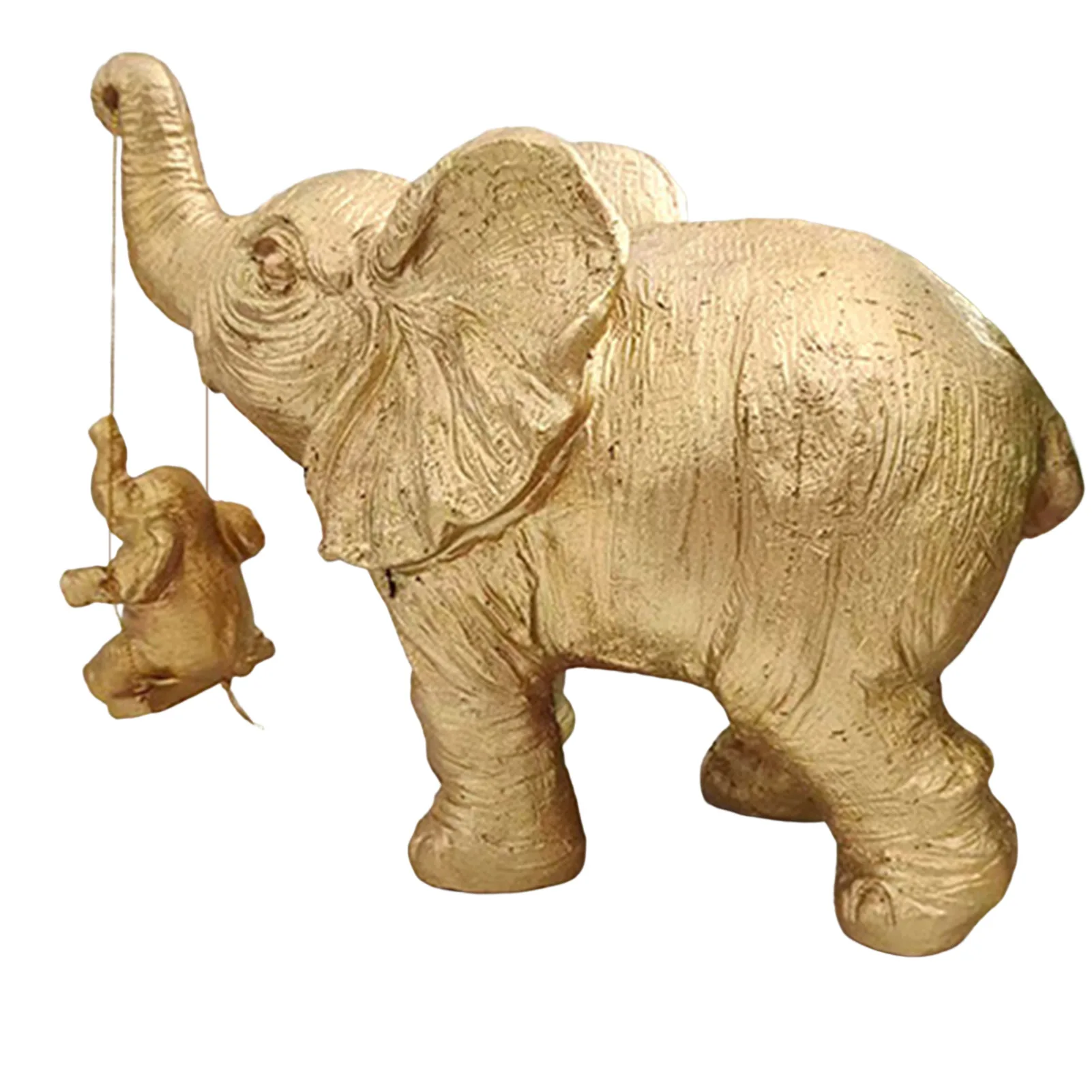 

Resin Elephant Sculpture Ornaments Lucky Elephant Decoration Garden Statue Gift for Housewarming Friend