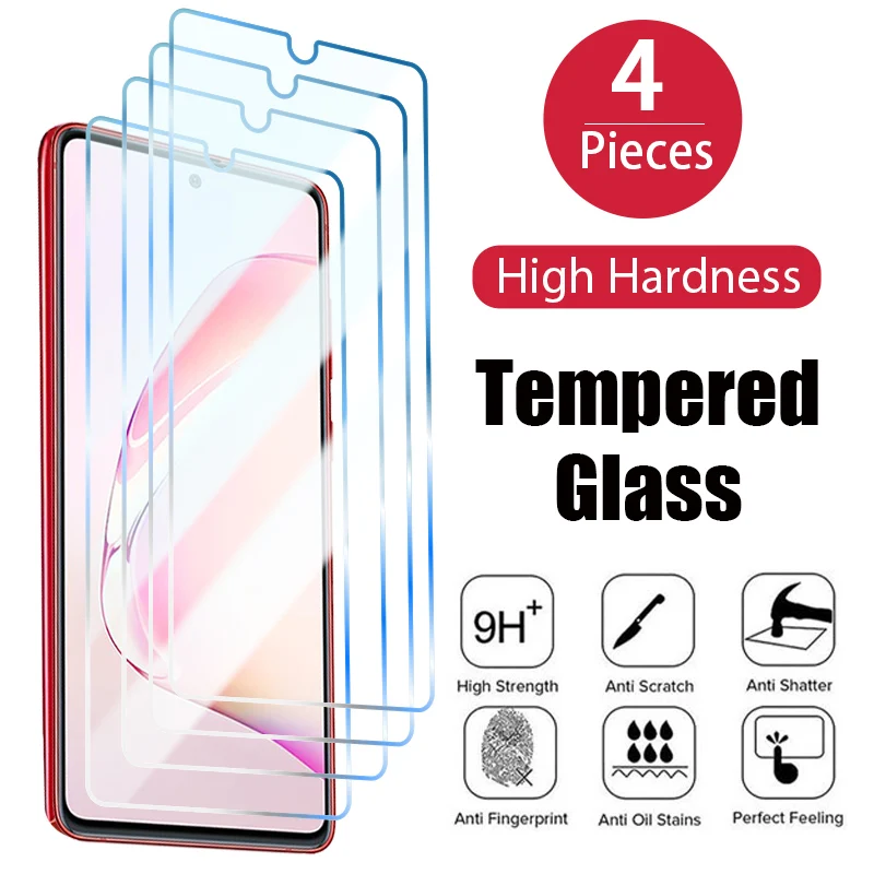 4PCS Tempered Glass For Samsung Galaxy A52 A53 A32 A22 5G A73 A12 A13 Screen Protector on Samsung A51 A72 A71 A21S A50 A70 glass