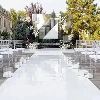 10M/32.8ft PET White Mirror Carpet Wedding Aisle Runner White  Aisle Runner Rug indoor Outdoor Weddings Party Thickness:0.12 mm