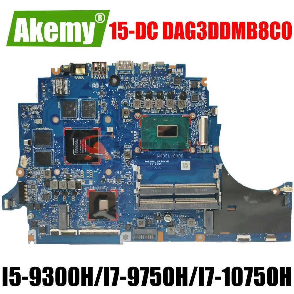 

Материнская плата DAG3DDMB8C0 для ноутбука HP 15-DC, материнская плата GTX1650M, 4 Гб, фотографическая карта