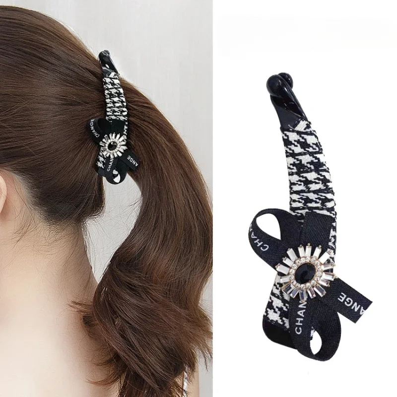 Корейские модные новые заколки для волос с узором гусиные лапки Для женщин