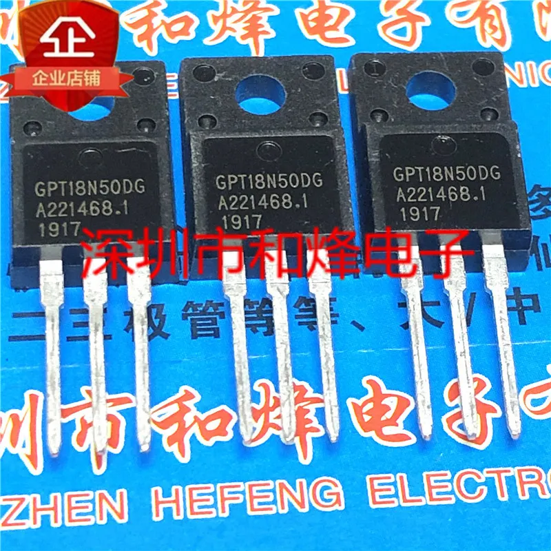 

10pcs 100% orginal new GPT18N50DG TO-220F 18N50 18A 500V Same Day Shipping