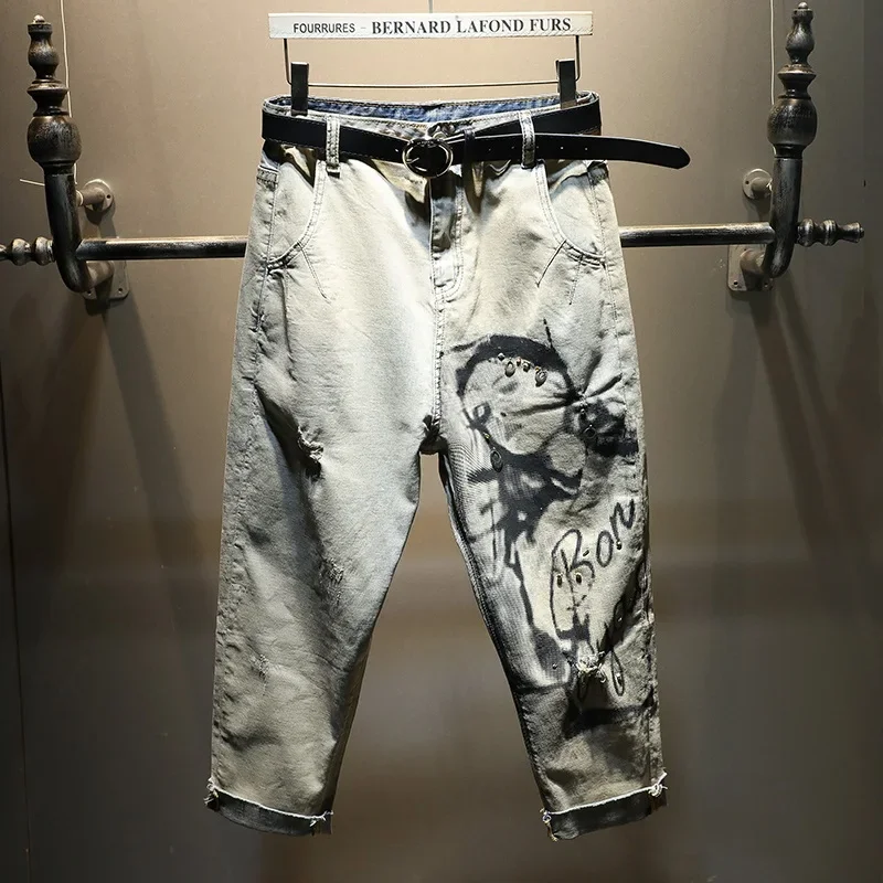 Новинка 2021 женская джинсовая одежда шаровары в Корейском стиле для студентов с