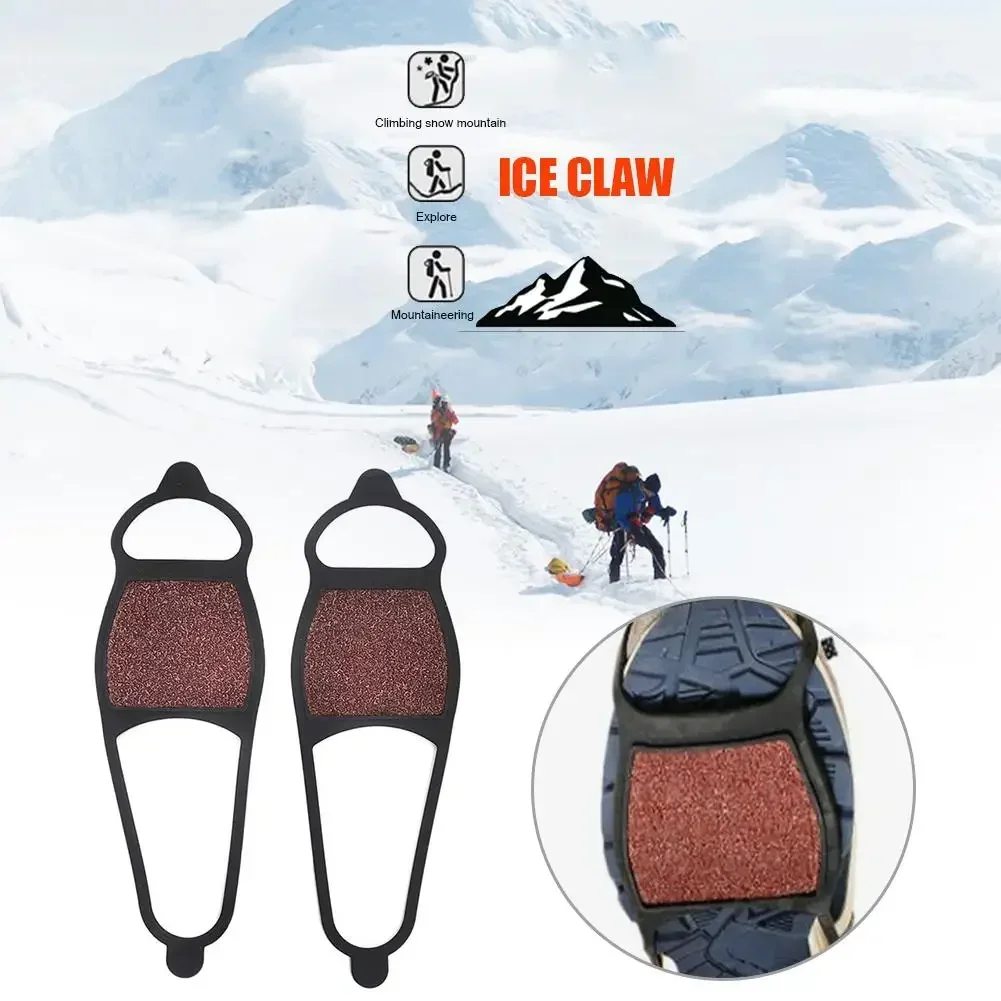 

1 Pair Silcone Ice Snow Claw Winter Climbing Non Slip Ice Gripper Spike for Shoes Crampon Cleats Outdoor Hiking Boots Cover