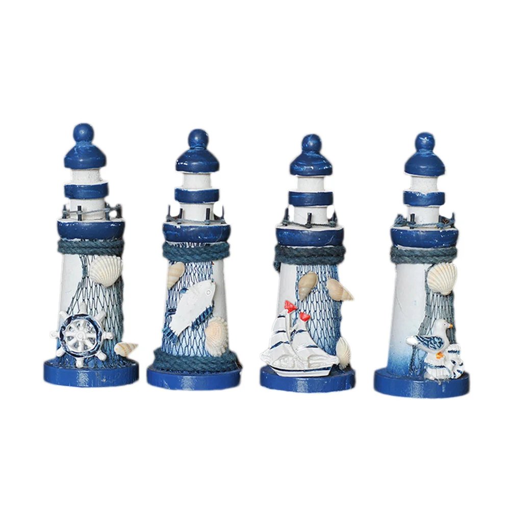 

Wedding Stuff Natical Marine Model Outdoor Lighthouse Decor Bathroom Lighthouse Ornament Wooden Beach Sea Side Seaside