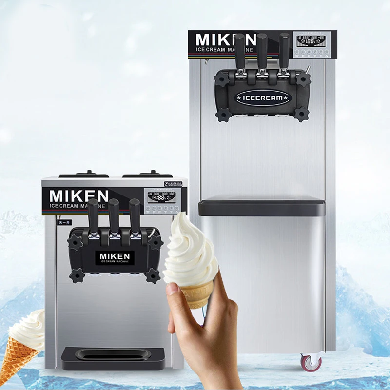 

3 Flavor Soft Ice Cream Machine Stainless Steel Yogurt Maker Summer Hot Sale