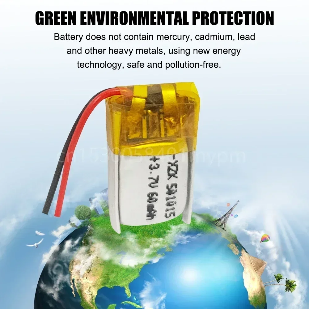 3 7 В 60 мАч 501015 Литий-полимерная аккумуляторная батарея для MP3 MP4 GPS MID игрушки