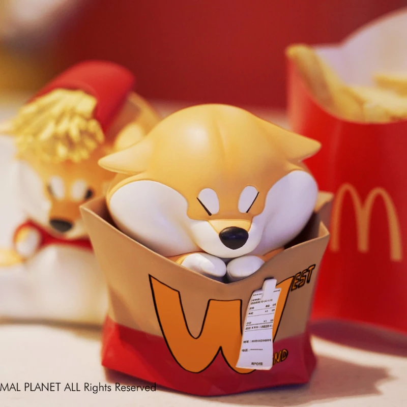 

Animal Planet The Supreme Fast Food Series Hamburger Cola Chicken Nuggets Shiba Inu Cute Action Figures Toys Kids Gift
