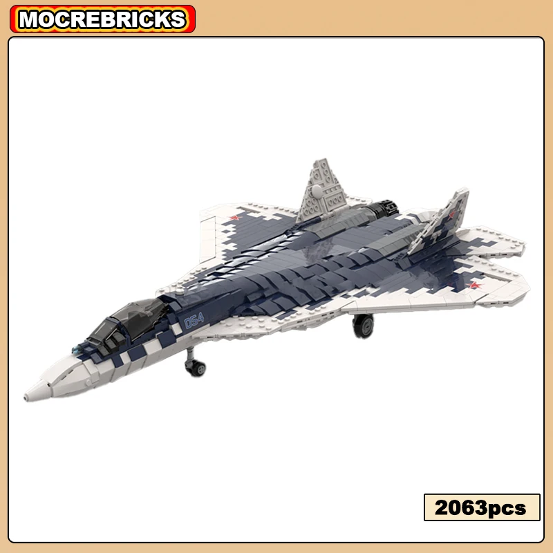 MOCREBRICKS Су-57 Felon Fighter масштаб 1:35 2065 деталей