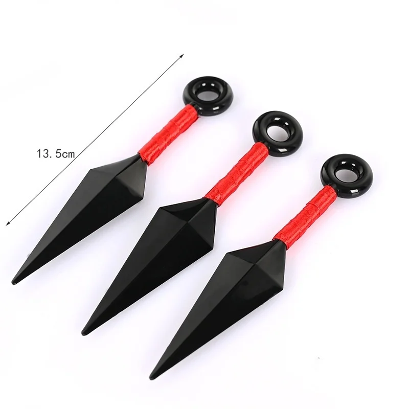 3pcs/set Hokage Ninja Kakashi Akatsuki Kunai Shuriken Anime Cosplay Narutos Accessories Props Weapons Halloween Gifts Wholesale - купить по
