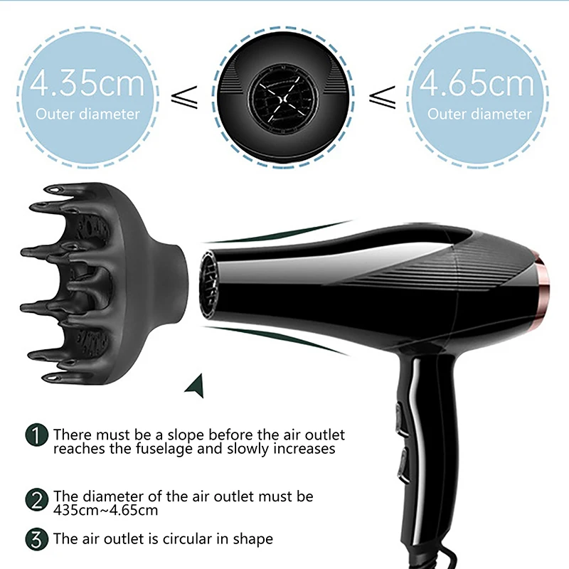 

Hairdryer Diffuser Cover Suitable Diameter 4.35-4.65cm Hood Blower Hairdressing Salon Curly Styling