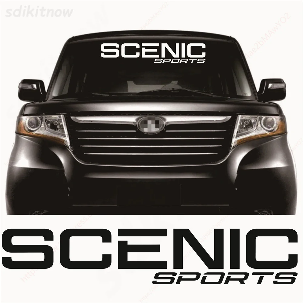 

80x15 см Новая Автомобильная виниловая Спортивная наклейка на лобовое стекло Светоотражающая наклейка Украшение Аксессуары для Renault Scenic 1 2 3 4