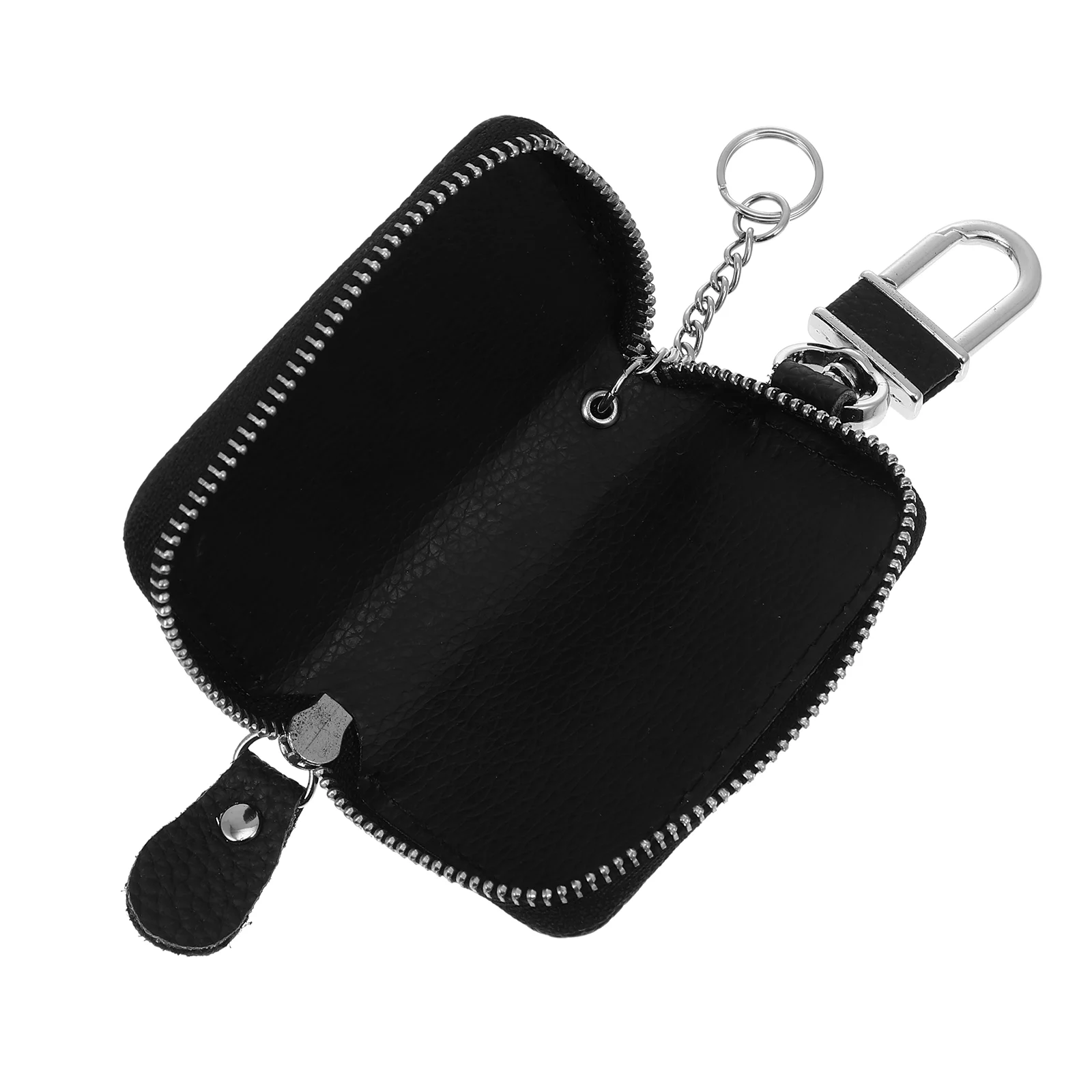 

Key Holder Car Zipper Keychain Pouch Case Auto Wallet Anti Cover Pocket Luxury Ring Coin Hacking Blocker Keyring Hook Metal