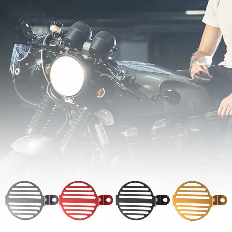 

Round Horn Cover Motorcycle Front Multi Color Speaker Grill Masks Round Horn Alloy Replacement Cover Bike Horn Speaker Cover